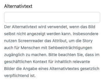 Alt-Text in OXOMI Stories