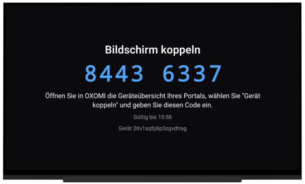 Kopplung von OXOMI TV.